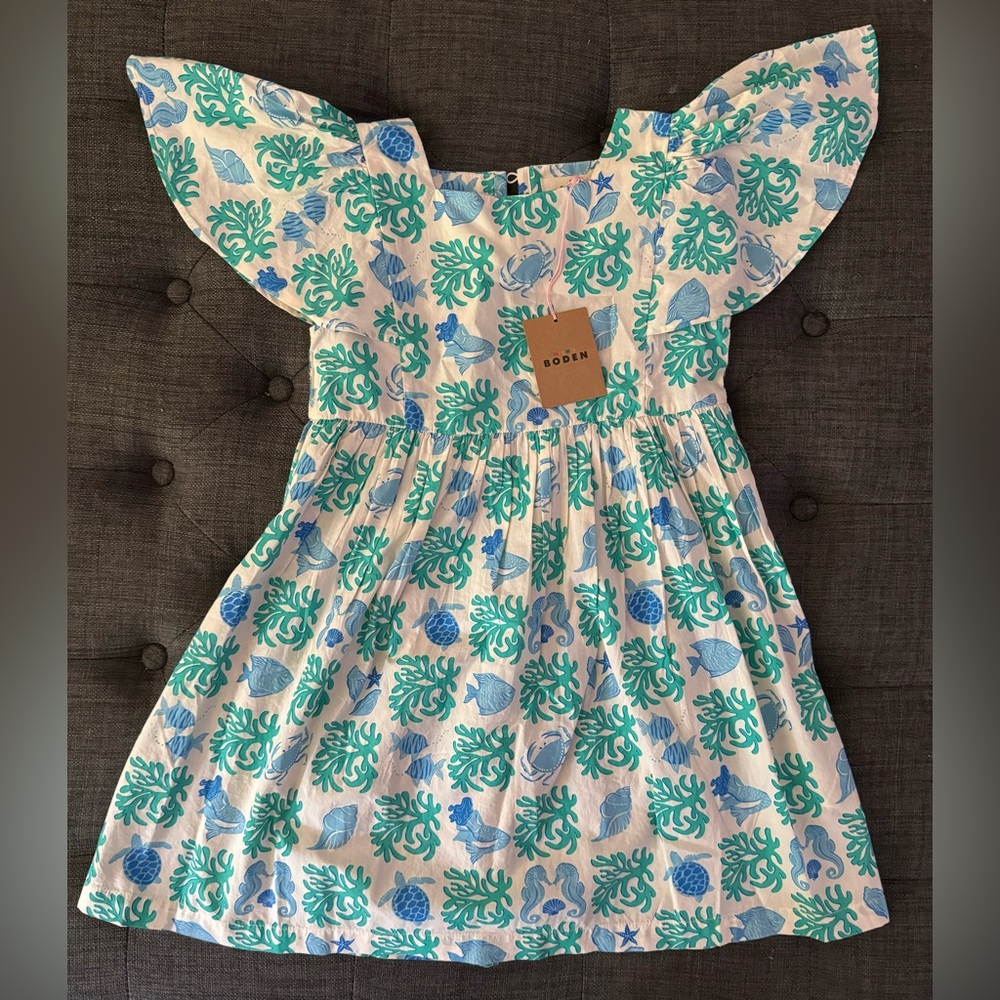 Mini Boden Printed Woven Dress NWT